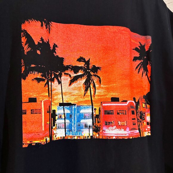 Billionaire Boys Club Glow Logo Tee with Miami Skyline Graphic - Picture 4 of 5